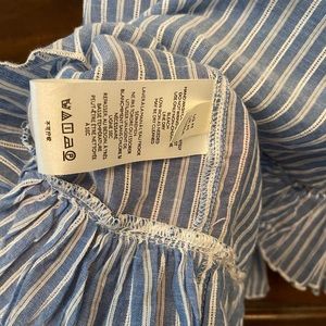 Anthro chambray stripe top